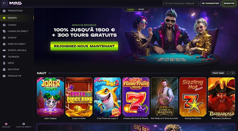 Découvrez les Meilleures Offres de Madcasino pour les Joueurs Français